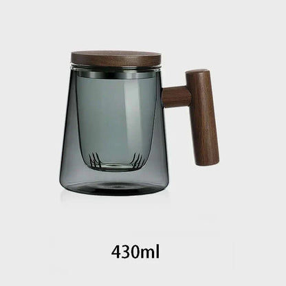 Avelena | Ultramoderne Glas-Teetasse mit Filter und Deckel