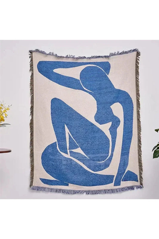 Avelena | Abstract Blue Muse Decke