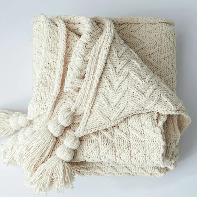 Avelena | Blanket Luxe Chenille Decke mit Herzfransen