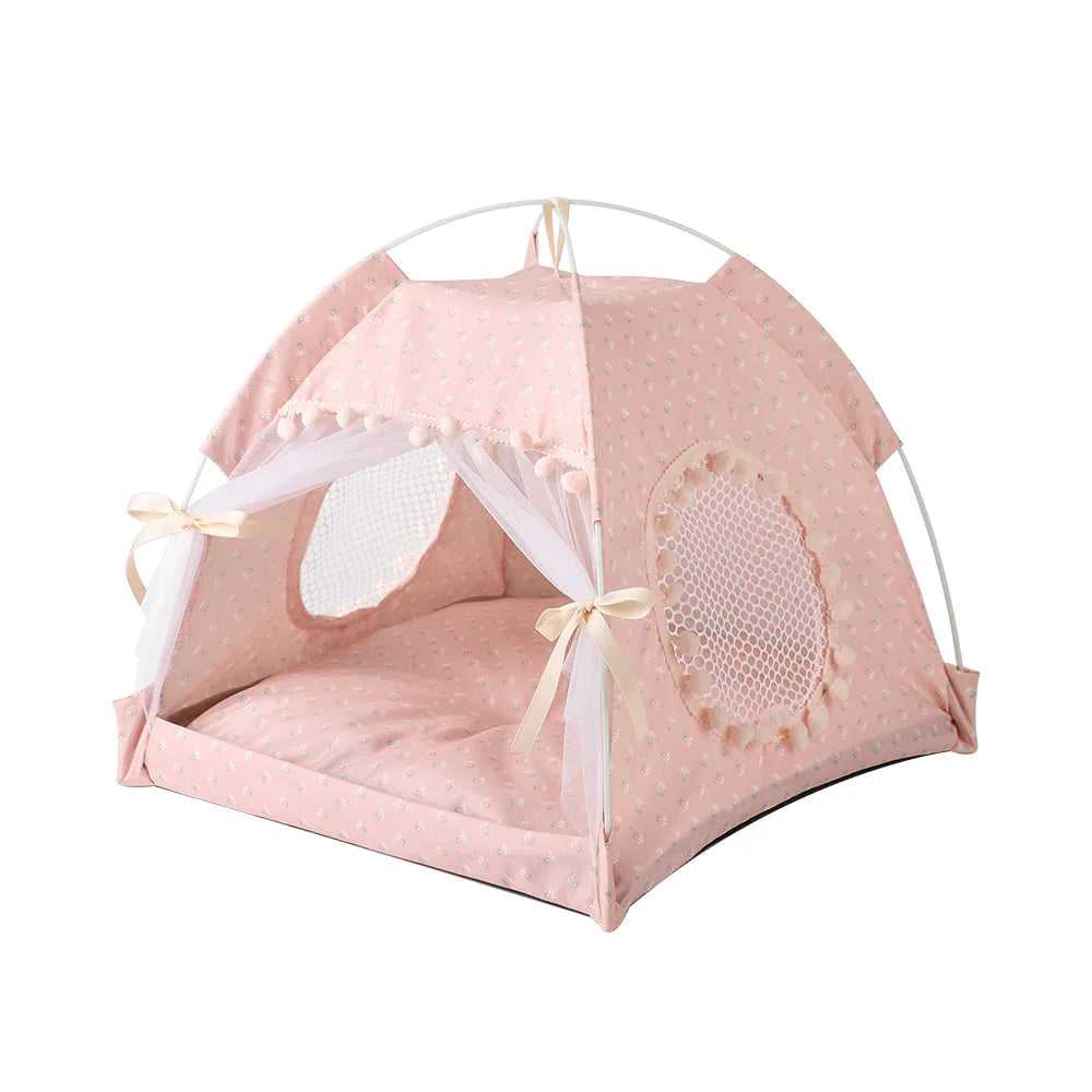 Avelena | Blumenmuster Haustier Tepee Haus