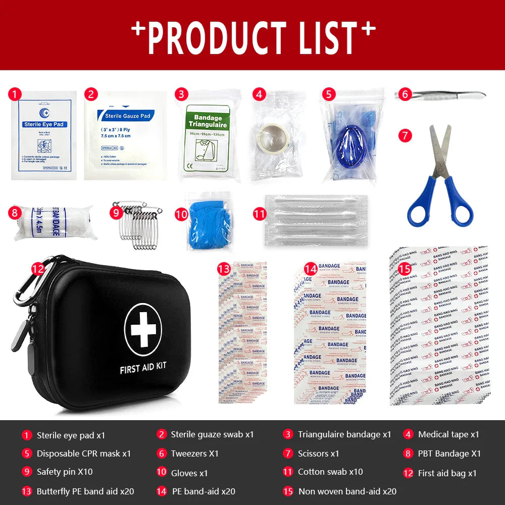 Avelena | 91-Teiliges Erste Hilfe Kit Safekit Pro