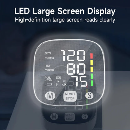 Avelena | Wiederaufladbares LED-Handgelenk-Blutdruckmessgerät mit Sprachausgabe – HeartGuard