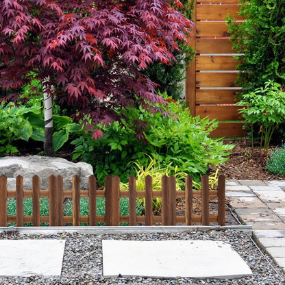 Avelena | Dekorativer Holz Gartenzaun für Beete und Außenbereiche