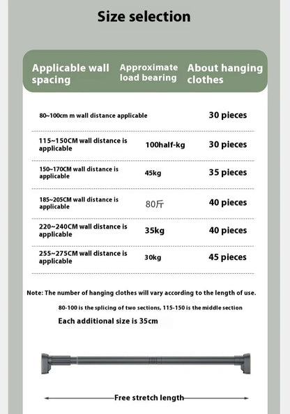 Avelena | Bohrfreier Teleskop-Hängestange