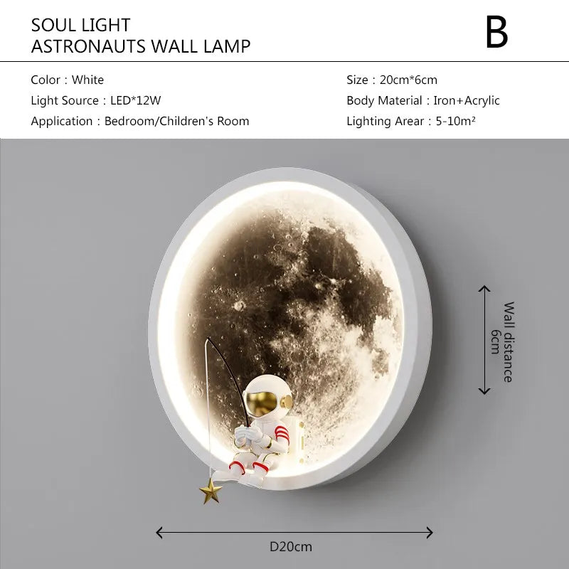 Avelena | Astronaut Auf Dem Mond Wandlicht