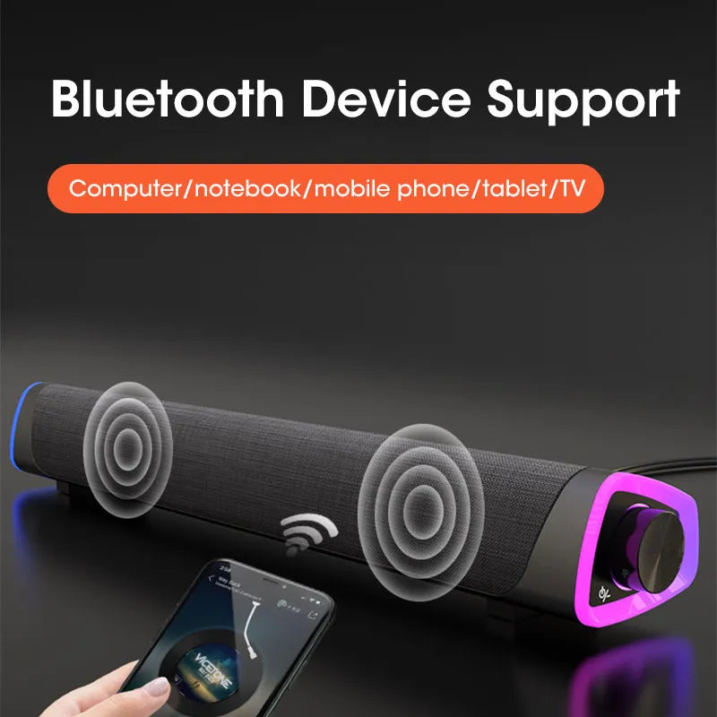 Avelena | 4D Datenmaskenlautsprecher Bluetooth 5.0 Kabel Lautsprecher