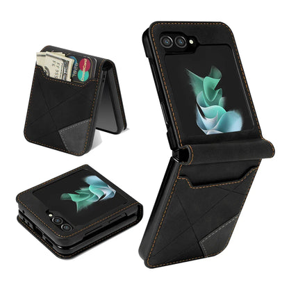 Avelena | Leder Geldbörsenhülle für Samsung Galaxy Z Flip Serie