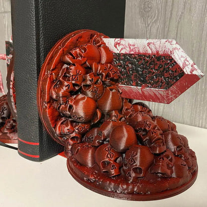 Avelena | Berserk Buchstützen Wütende Buchstützen Drachenjäger Harz Handwerk Studienkunst Dekoratives Ornament Zuhause Schreibtisch Bücherregal T4z7
