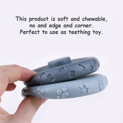 Avelena | Baby Montessori Silikonbausteine und Koala Beißring Stapelspielzeug Set