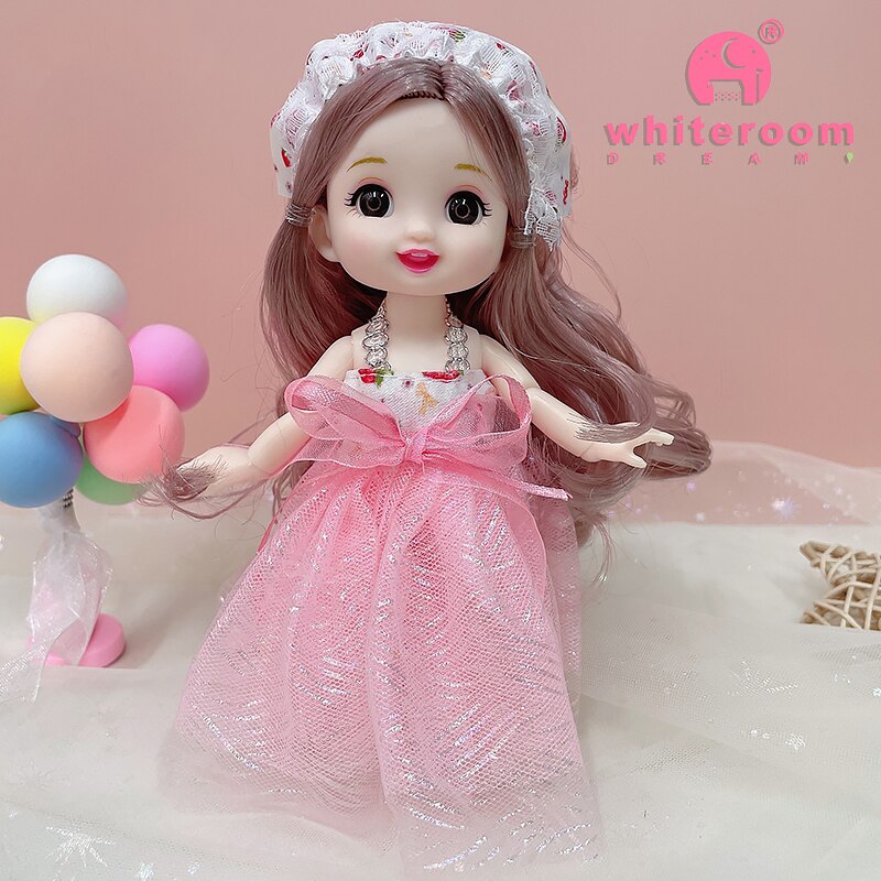 Avelena | 16Cm Blumenfee Bjd Puppe - Farbig Kleidung