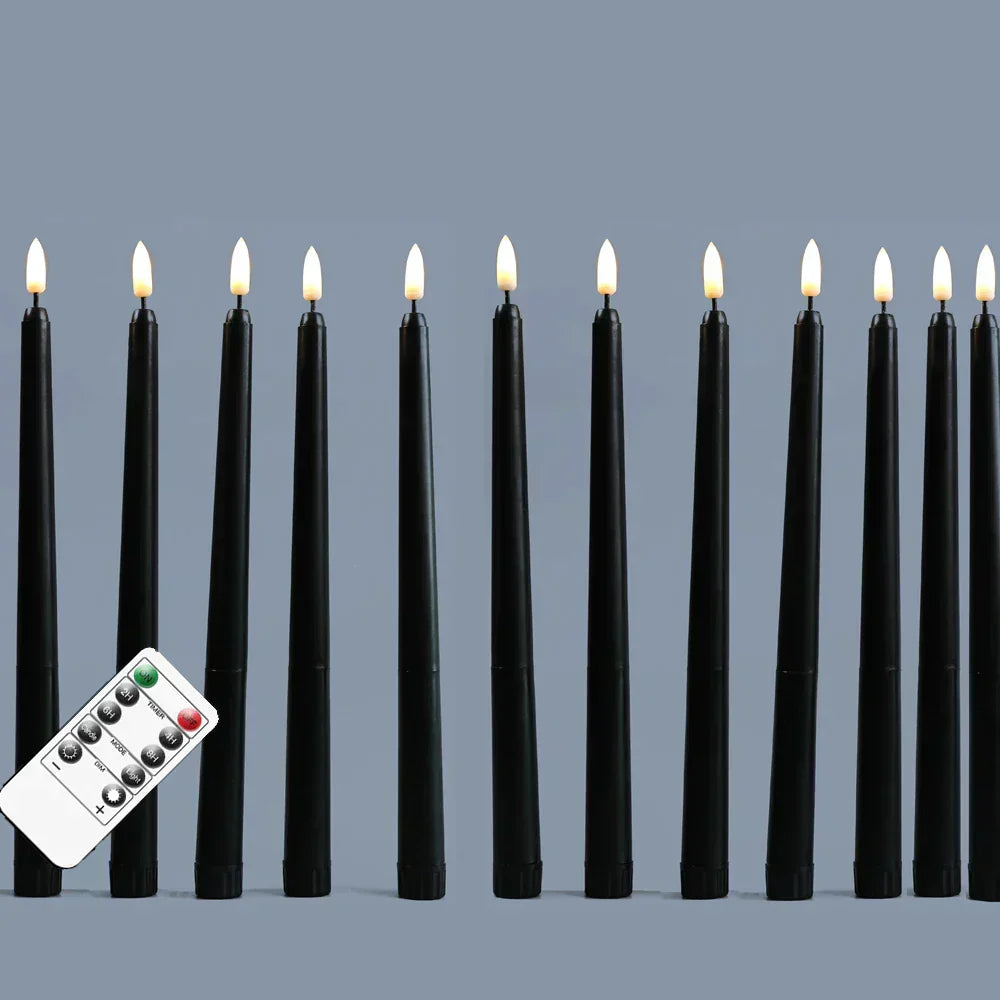 Avelena | Frendorf - Schwarze LED-Teelichter ohne Flamme mit Fernbedienung für eine unvergessliche Atmosphäre