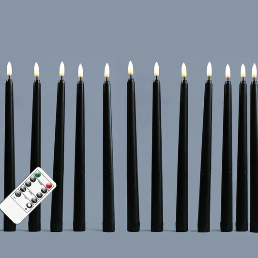 Avelena | Frendorf - Schwarze LED-Teelichter ohne Flamme mit Fernbedienung für eine unvergessliche Atmosphäre