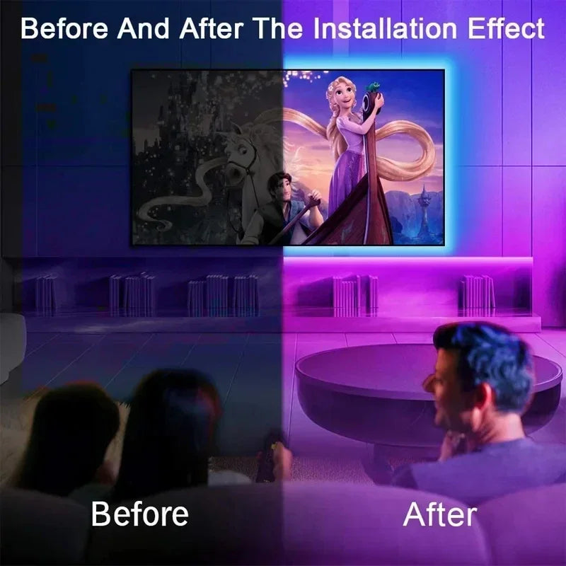 Avelena | USB RGB LED Strip Lichter mit App-Steuerung für Raum- & Fernseher-Hintergrundbeleuchtung Deko