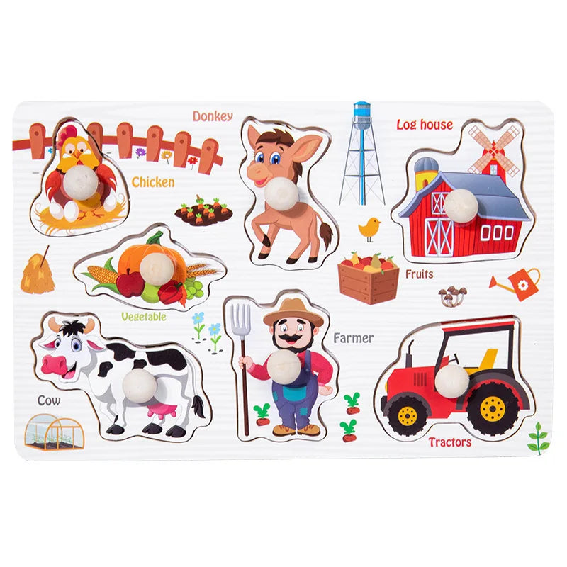 Avelena | Montessori Baum Puzzle Griffe Brett Spielsachen