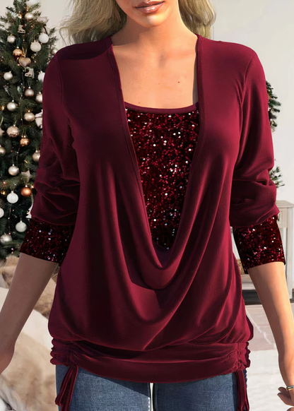 Stilvolle Glitzerbluse