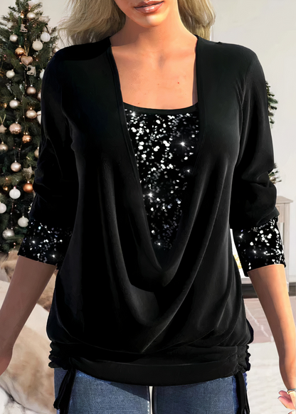 Stilvolle Glitzerbluse