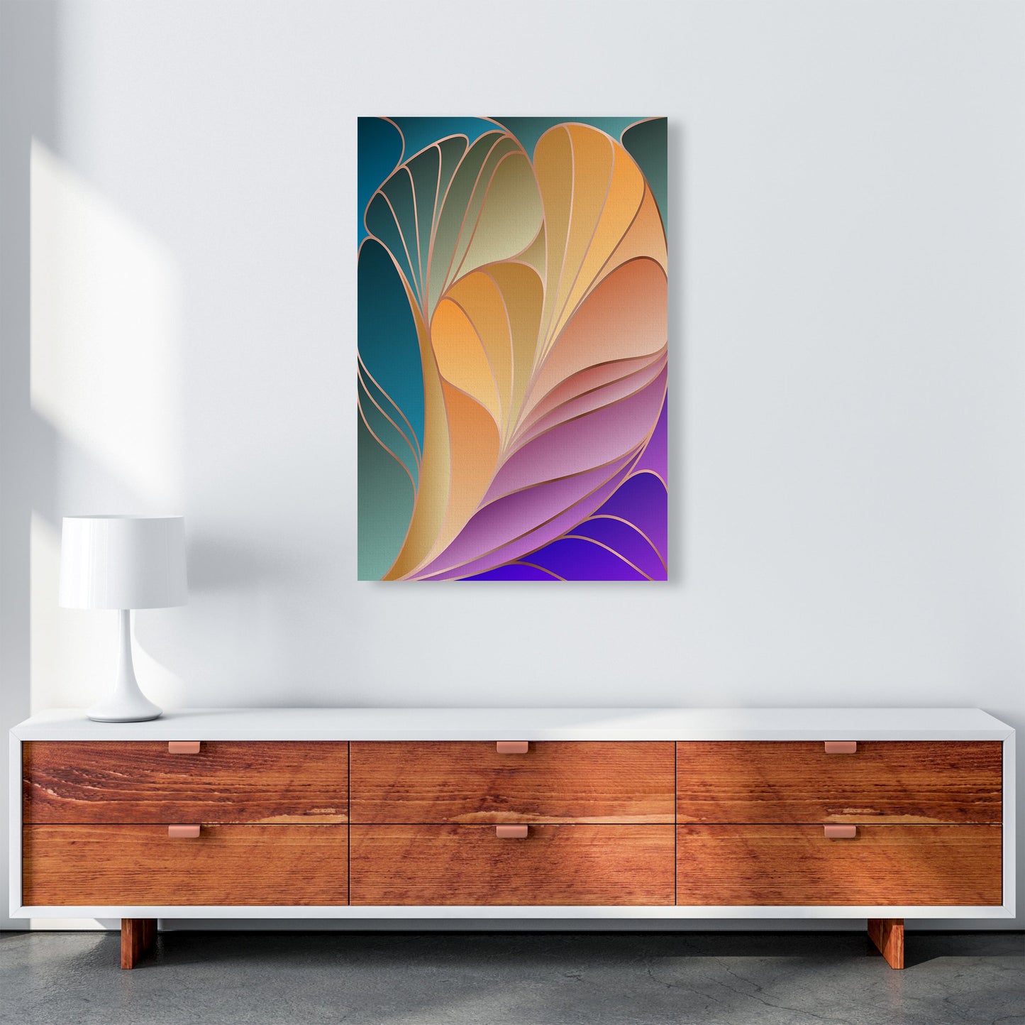 Avelena | Farbenfrohe Art Deco IV Kunstdigitaldruck
