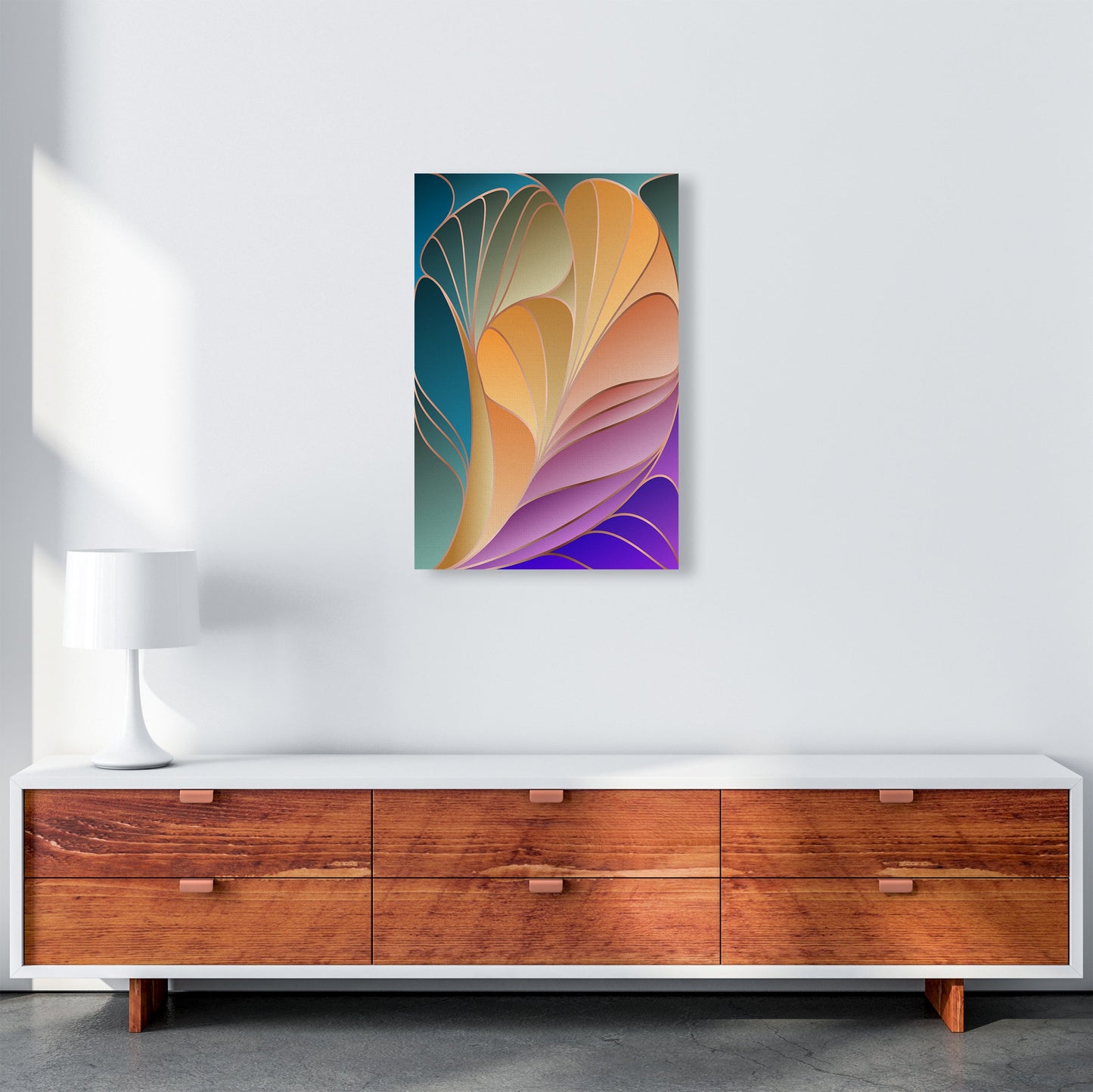 Avelena | Farbenfrohe Art Deco IV Kunstdigitaldruck