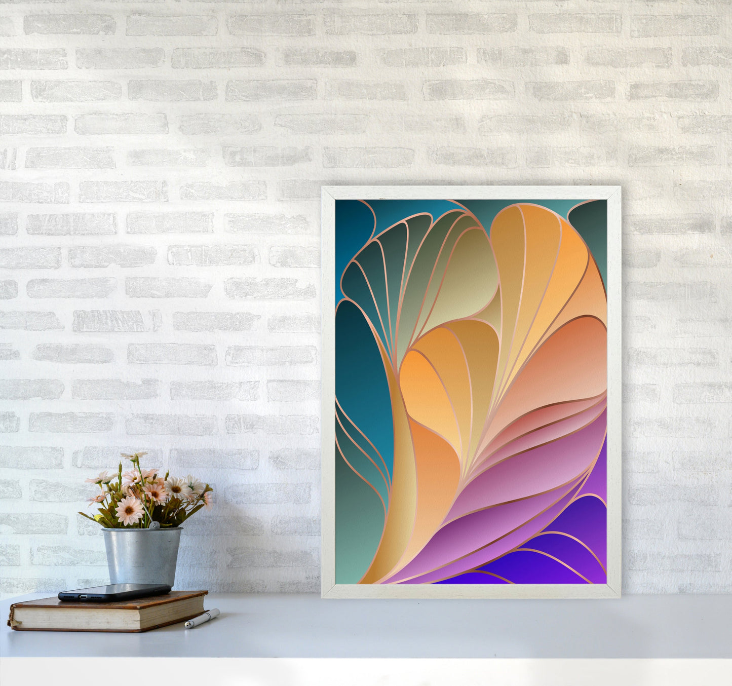 Avelena | Farbenfrohe Art Deco IV Kunstdigitaldruck