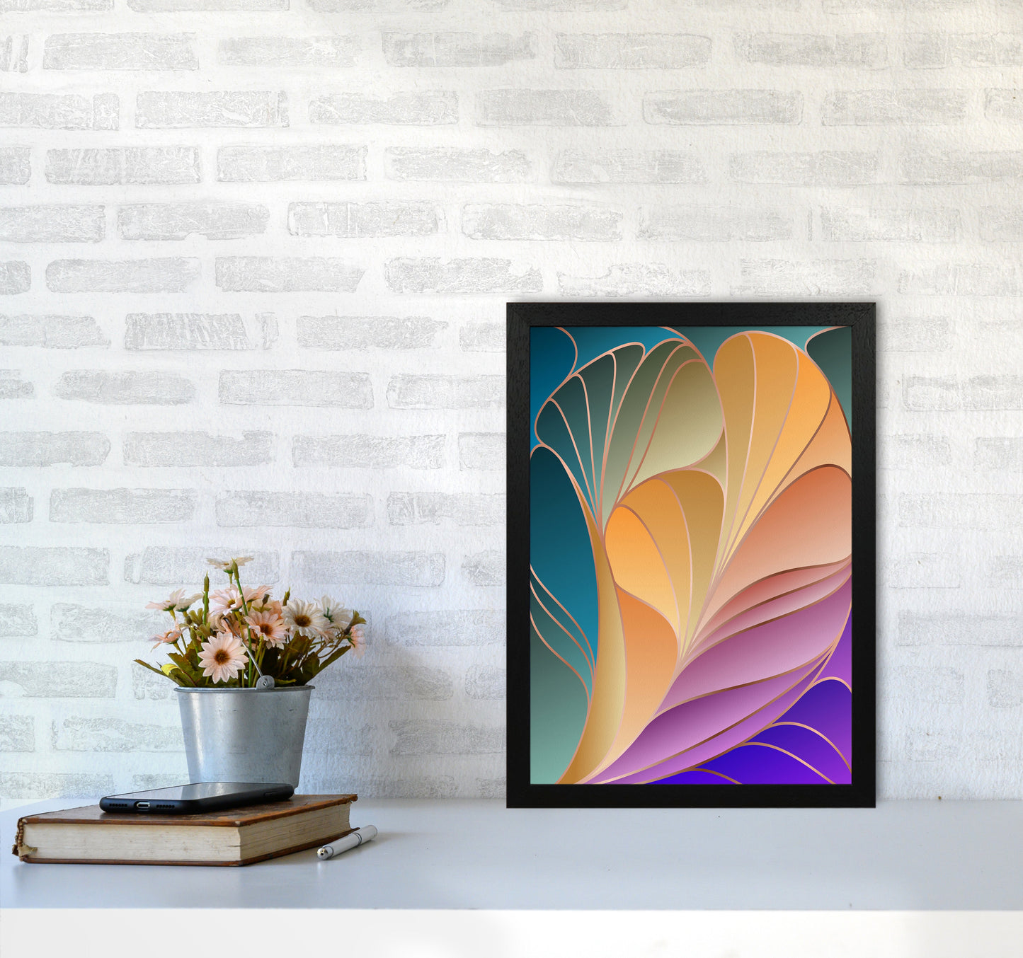 Avelena | Farbenfrohe Art Deco IV Kunstdigitaldruck