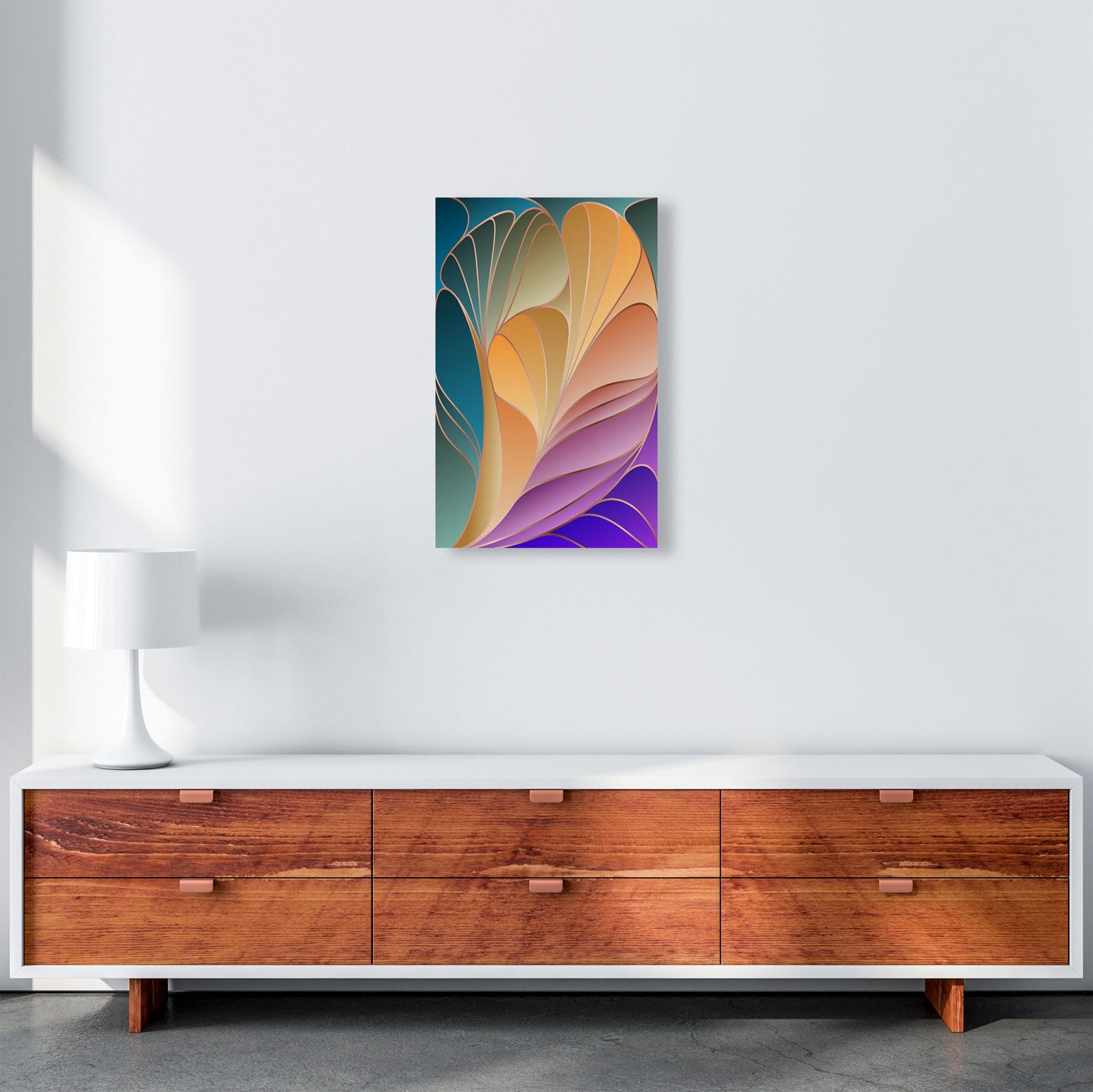 Avelena | Farbenfrohe Art Deco IV Kunstdigitaldruck