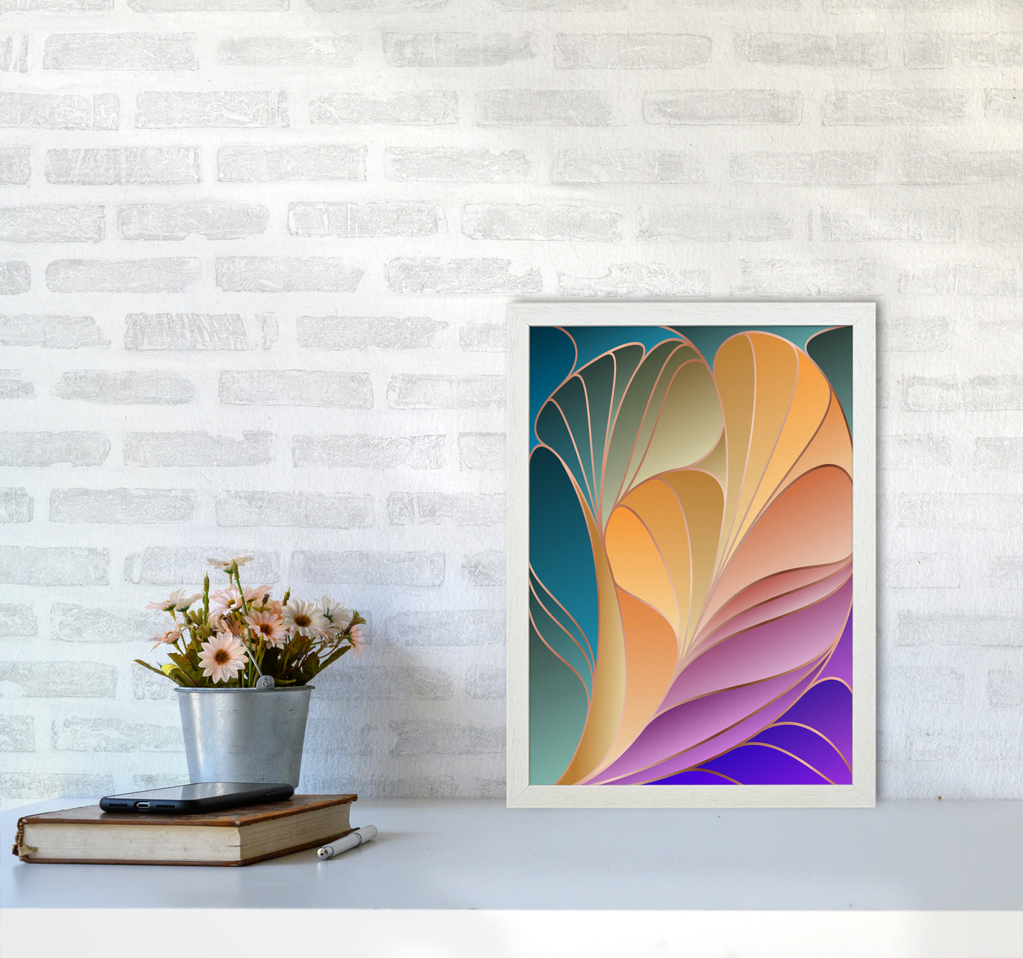 Avelena | Farbenfrohe Art Deco IV Kunstdigitaldruck