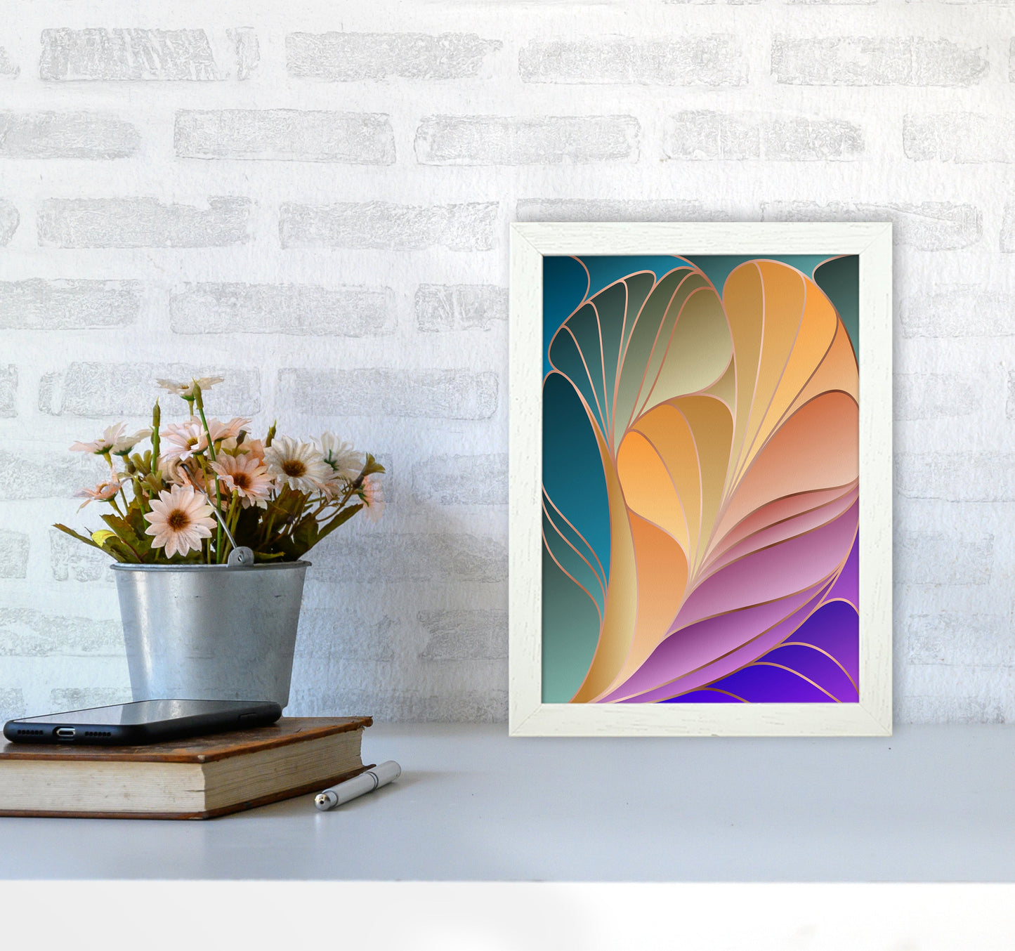 Avelena | Farbenfrohe Art Deco IV Kunstdigitaldruck