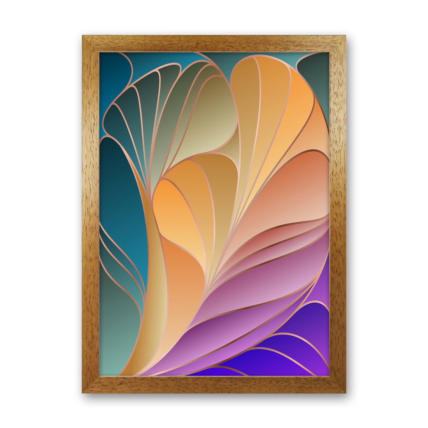 Avelena | Farbenfrohe Art Deco IV Kunstdigitaldruck