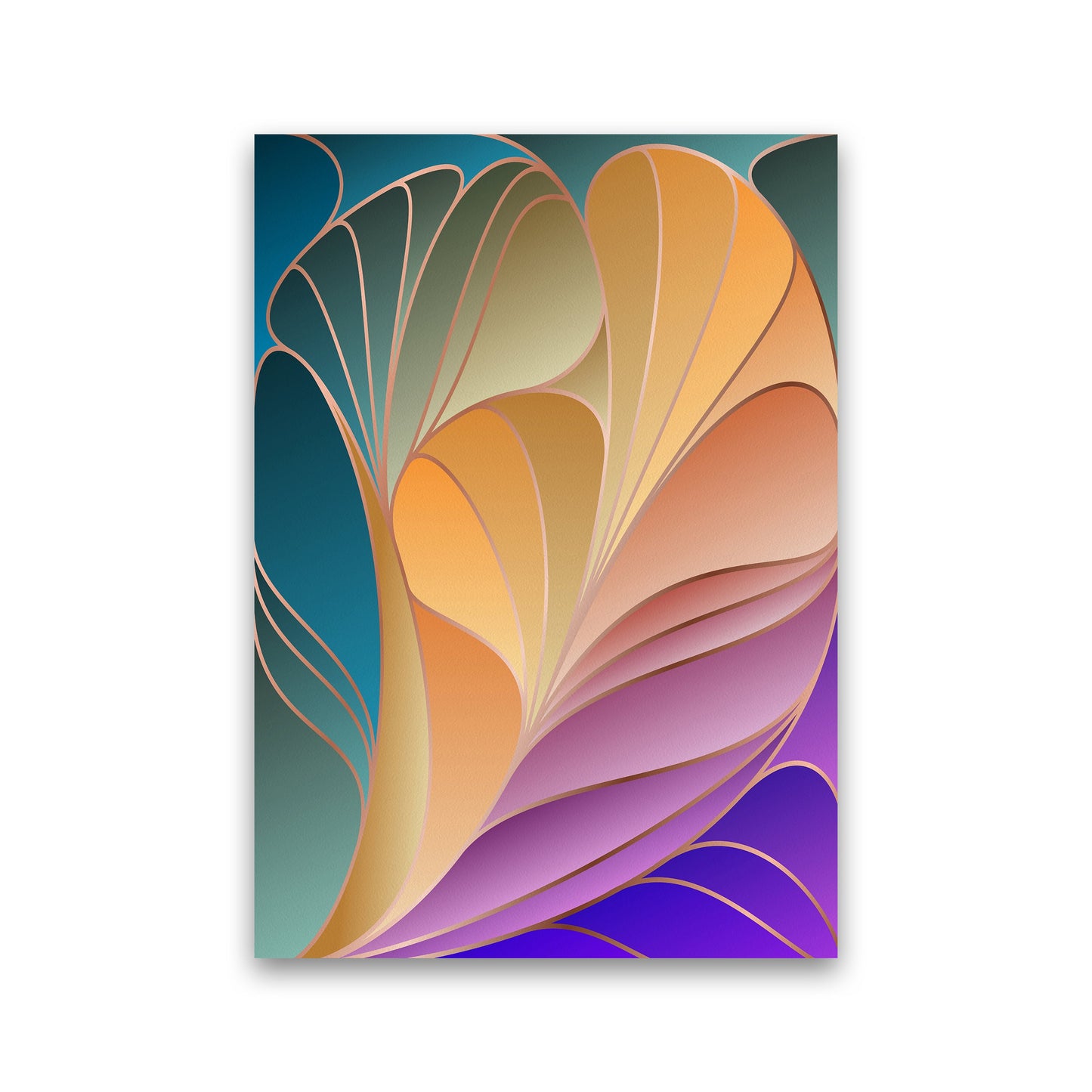 Avelena | Farbenfrohe Art Deco IV Kunstdigitaldruck