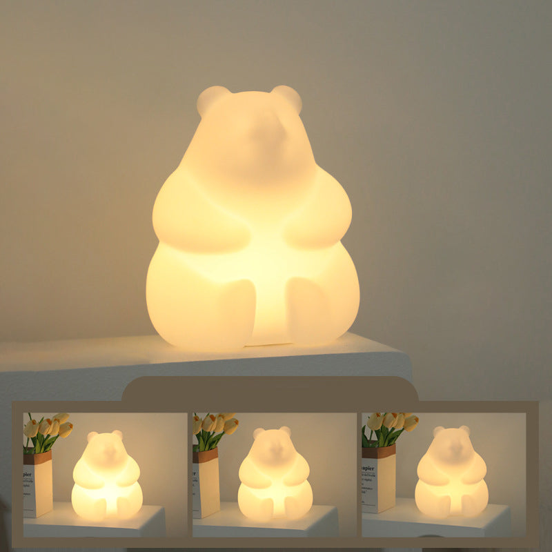 Avelena | Zeitgenössische kreative Bären-PE-LED-Tischlampe für das Wohnzimmer