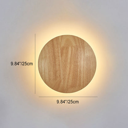 Avelena | Moderne Minimalistische Runde Irreguläre Oval Holz LED Wandleuchte Lampe Für Wohnzimmer