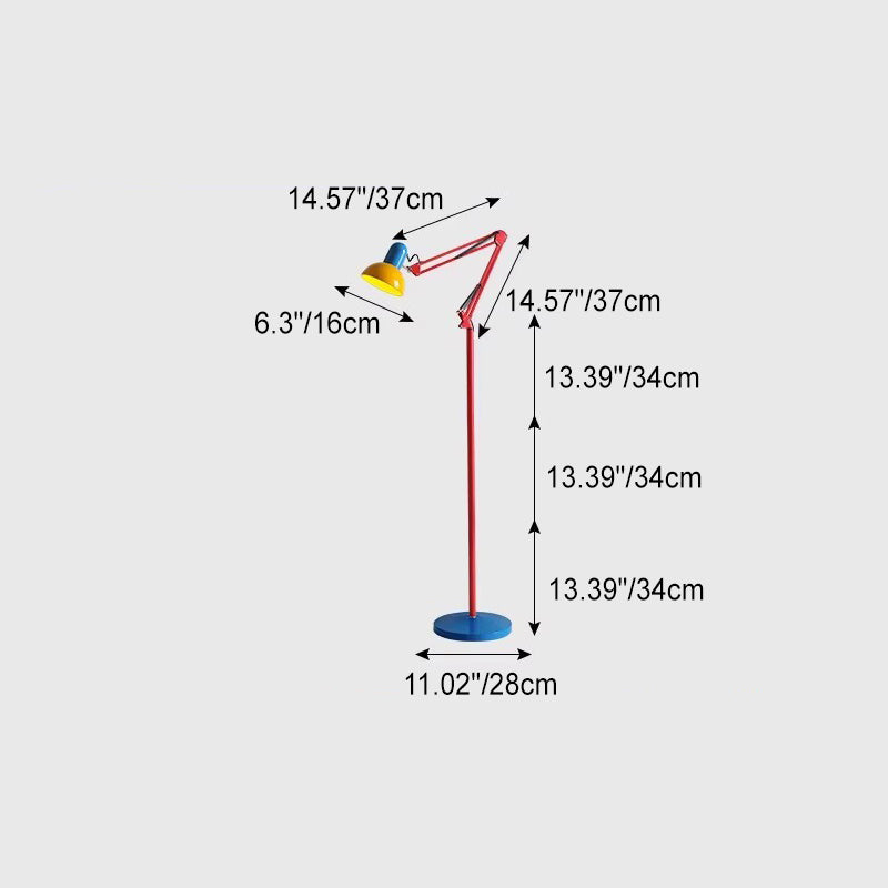 Avelena | Moderne Einfachheit Eisen Halbrund 1-Lampe Stehlampe für Schlafzimmer