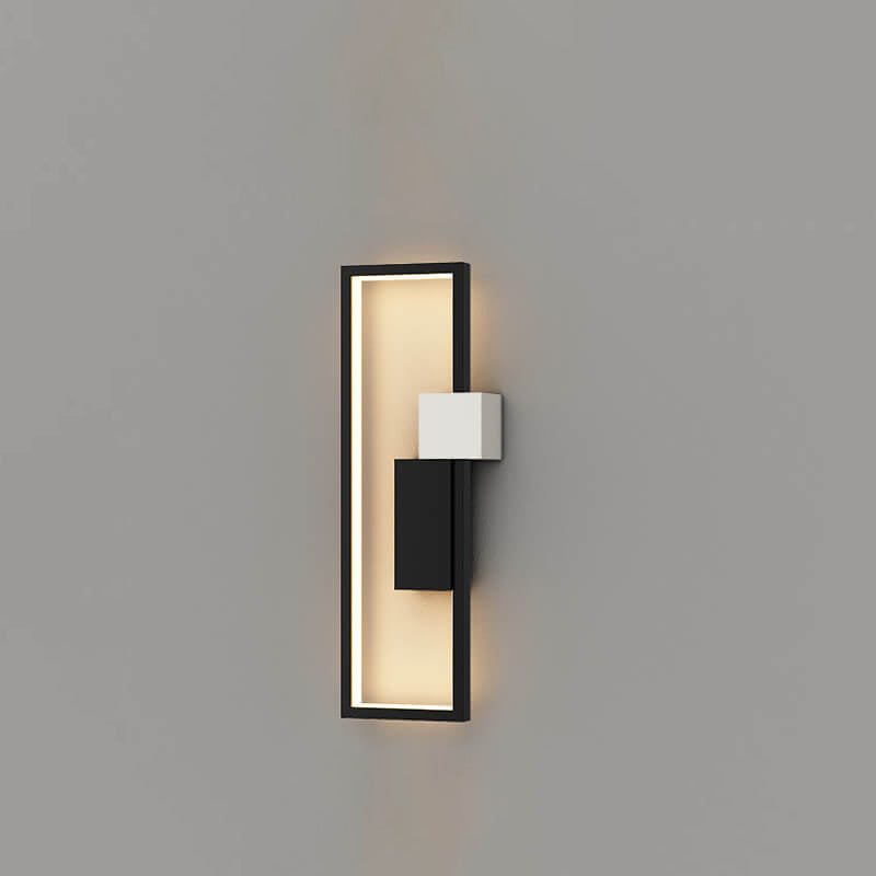 Avelena | Minimalistische Kreative Quadratische Rahmen Eisen Silikon LED Wandlampe