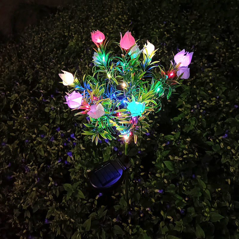 Avelena | Moderne Kreative Wasserdichte Imitation Gardenia LED Solarleuchte für Außen Terrasse