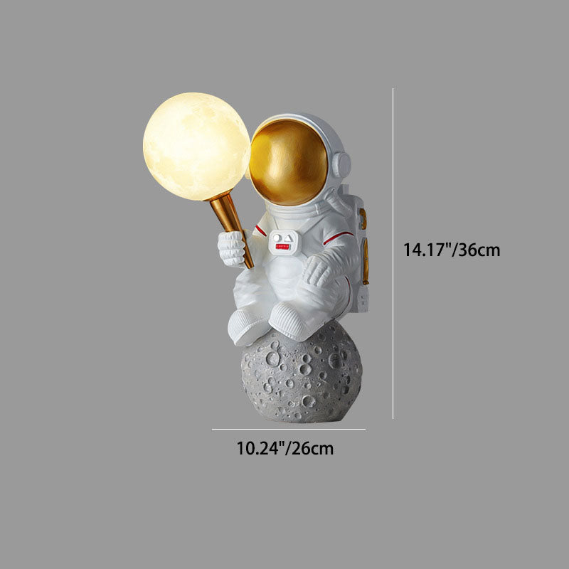 Avelena | CosmoBuddy Astronaut Wandlampe | Kreatives Design | Resin & ABS | LED Schlafzimmerlicht