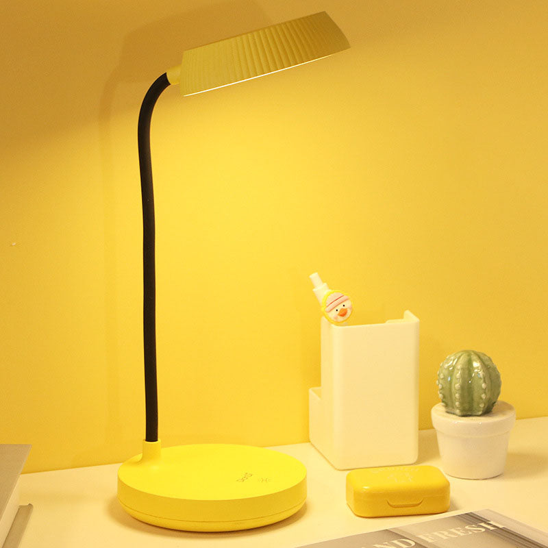 Avelena | Nordic Minimalist Rundplatte LED Touch Augenschutz USB Schreibtischlampe