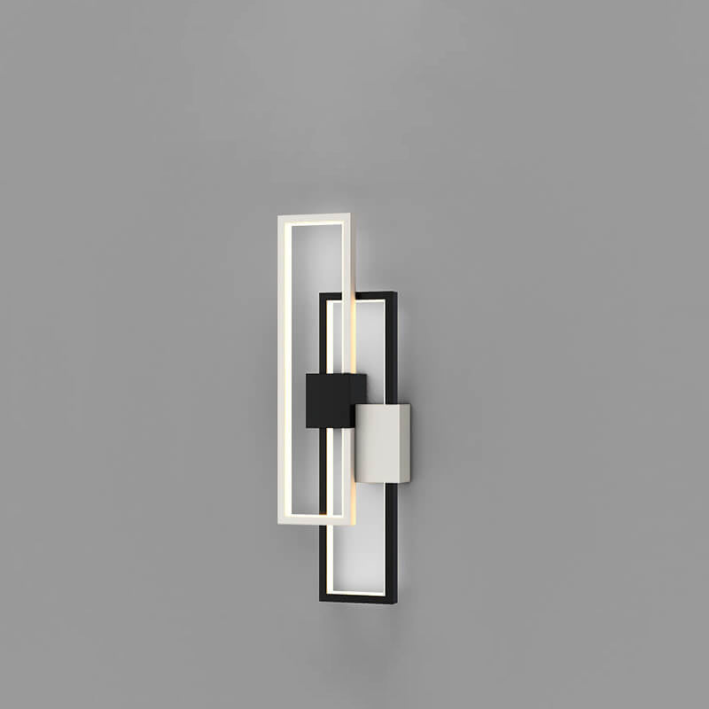 Avelena | Minimalistische Kreative Quadratische Rahmen Eisen Silikon LED Wandlampe