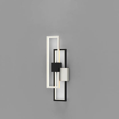 Avelena | Minimalistische Kreative Quadratische Rahmen Eisen Silikon LED Wandlampe