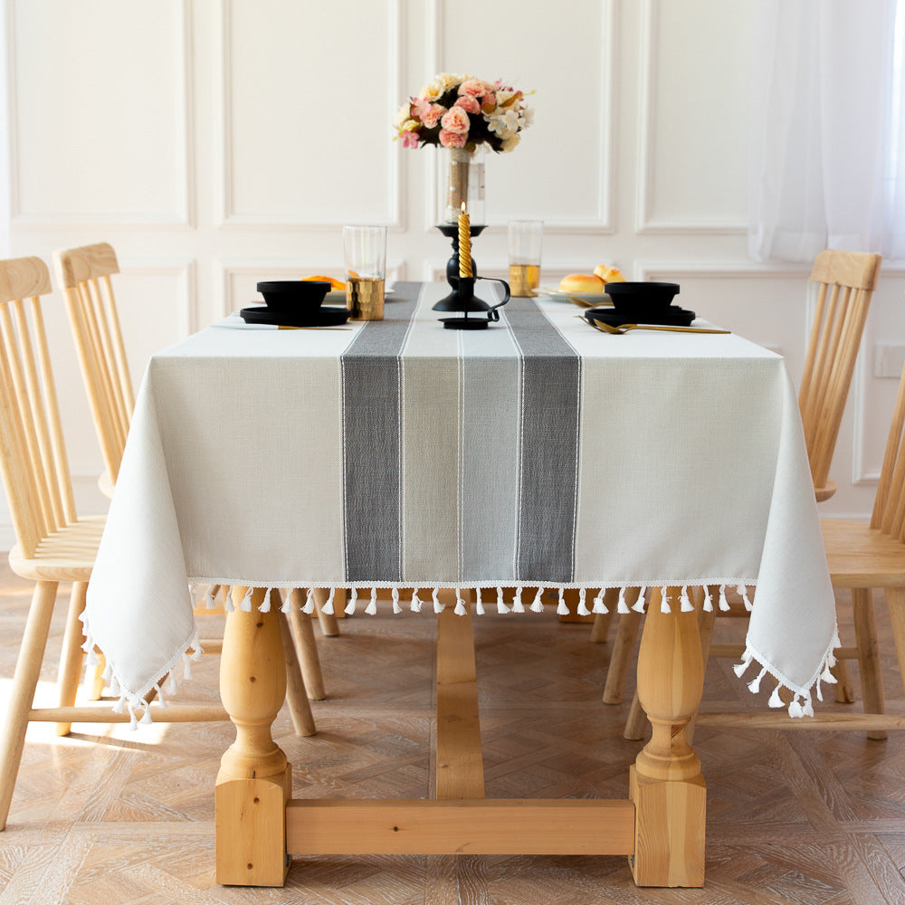 Avelena | Wasserdicht Ölbeständig Rechteckige Tischdecke Baumwolle Leinen Faltenresistente Tischdecke für Küche Esszimmer Buffet Party