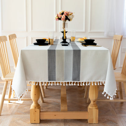 Avelena | Wasserdicht Ölbeständig Rechteckige Tischdecke Baumwolle Leinen Faltenresistente Tischdecke für Küche Esszimmer Buffet Party
