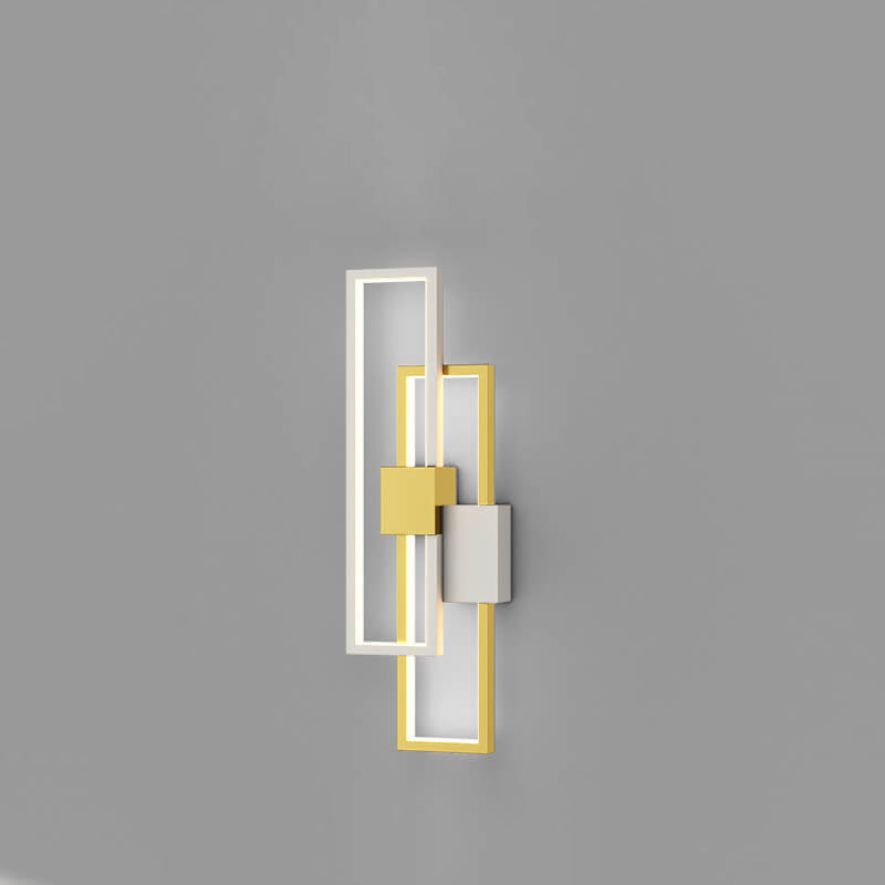 Avelena | Minimalistische Kreative Quadratische Rahmen Eisen Silikon LED Wandlampe
