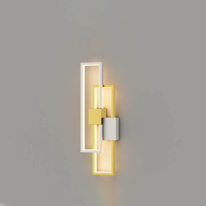 Avelena | Minimalistische Kreative Quadratische Rahmen Eisen Silikon LED Wandlampe