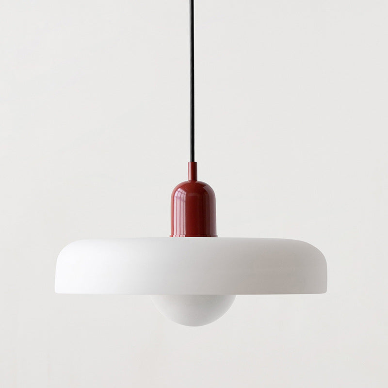 Avelena |  Pendelleuchte aus farbigem Glas | Elegante Hängeleuchte im Bauhaus-Stil | Designlampe für Wohnzimmer & Esszimmer