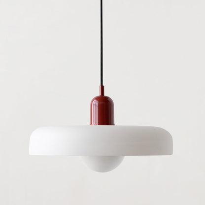 Avelena |  Pendelleuchte aus farbigem Glas | Elegante Hängeleuchte im Bauhaus-Stil | Designlampe für Wohnzimmer & Esszimmer