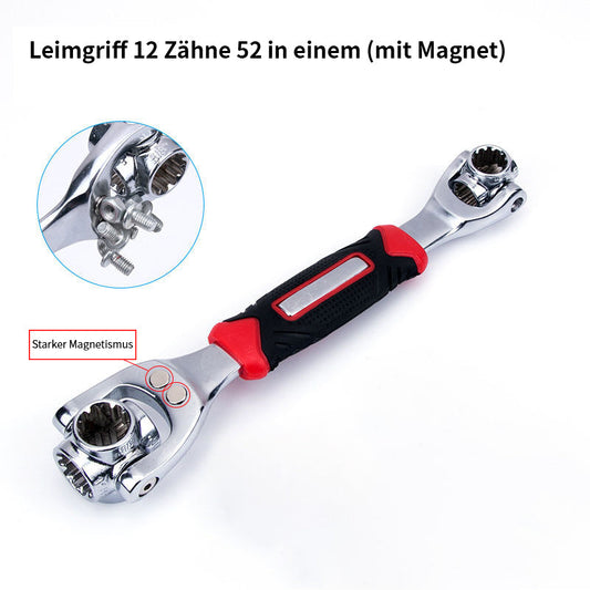 Avelena | 52 in 1 Universal 360° drehbarer Kopf Gummigriff Steckschlüssel