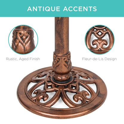 Avelena | Vogeltränke für den Garten mit Fleur-de-Lis Verzierung