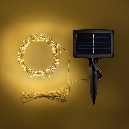 Avelena | 100er LED Micro Solar Lichterkette warmweiß