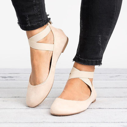 Avelena | Frauen Pu Nubuck Flache Freizeit Ballerina Schuhe