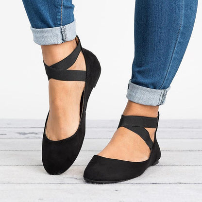 Avelena | Frauen Pu Nubuck Flache Freizeit Ballerina Schuhe