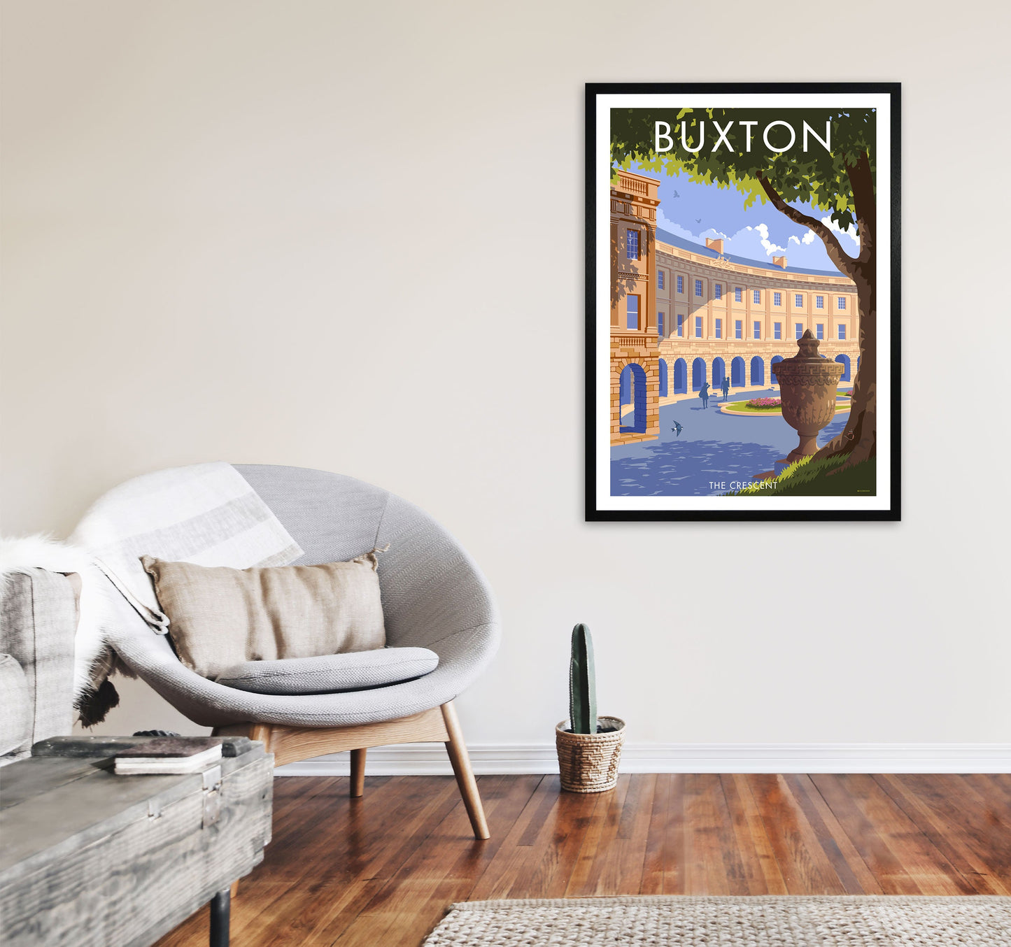 Avelena | Buxton Crescent Derbyshire Reise Kunstdruck